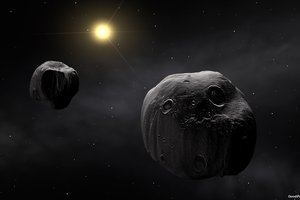 Обои на рабочий стол: космос, метеорит, пространство, тела