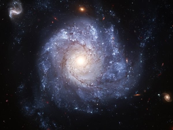 анфас, галактика, спиральная, телескоп, Хаббл