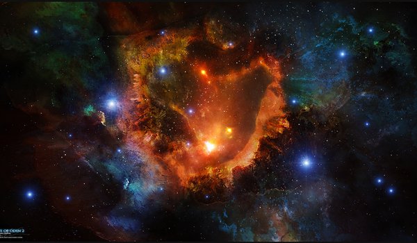 Обои на рабочий стол: art, nebula, space, арт, звезды, космос, туманность