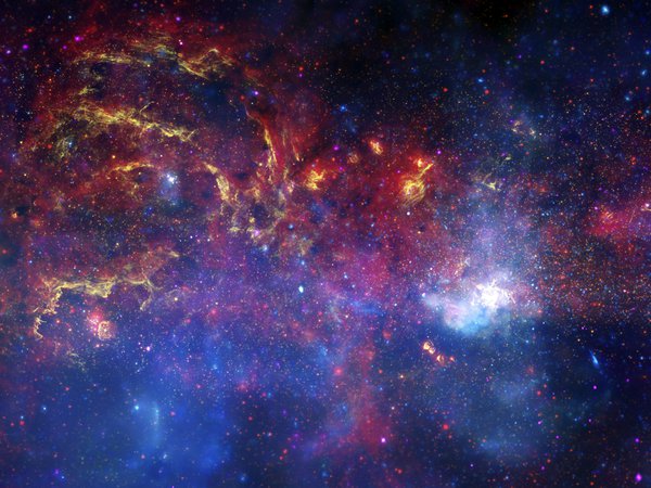 галактика, млечный путь, Спитцер, телескоп, Хаббл, центр, Чандра