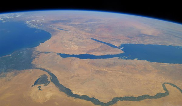 Обои на рабочий стол: африка, земля, Красное море, Нил, река, Синайский полуостров, Средиземное море