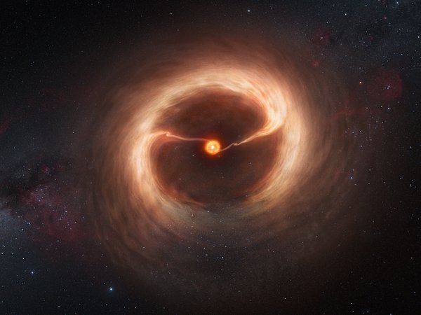 ALMA, HD 142527, star, взрыв, звезда, космос