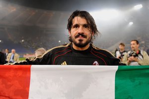 Обои на рабочий стол: ac milan, gattuso, gennarro rino gattuso, serie a, бешаный, милан, псих