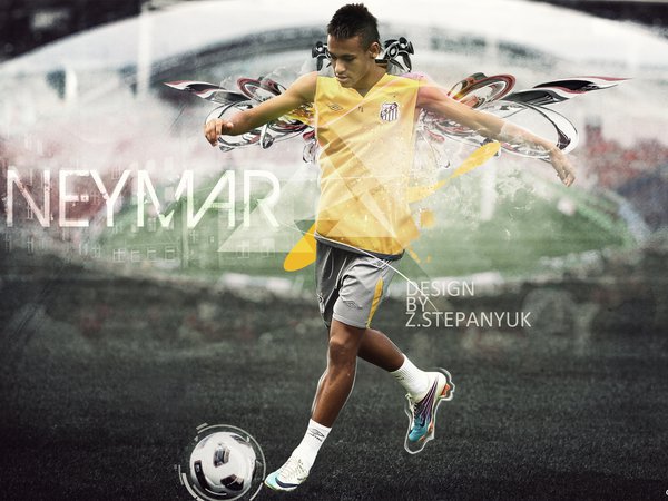 2011, football, neymar, photoshop, неймер, футбол