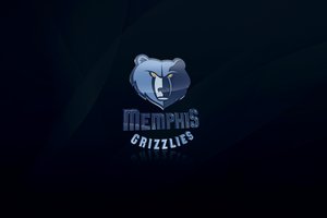 Обои на рабочий стол: Memphis Grizzlies, nba, баскетбол, гризли, логотип, синий, фон