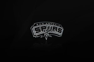 Обои на рабочий стол: nba, San Antonio Spurs, баскетбол, логотип, Сан Антонио, серый, фон, черный