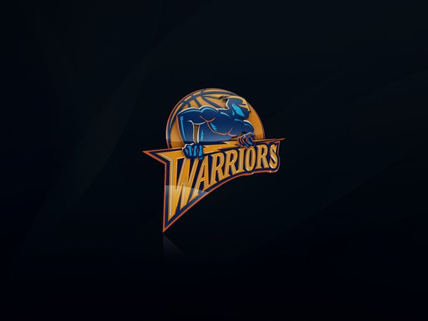 Golden State Warriors, nba, баскетбол, войны, Золотые Войны штата, логотип, синий, фон