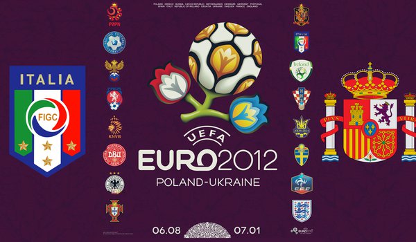 Обои на рабочий стол: UEFA 2012, испания, италия, финал, футбол