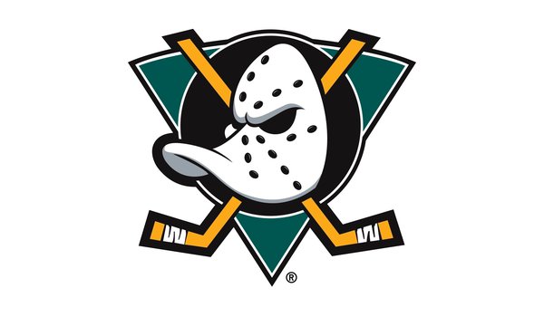 Обои на рабочий стол: Anaheim Ducks, nhl, игра, клюшка, логотип, маска, спорт, фон, хоккей