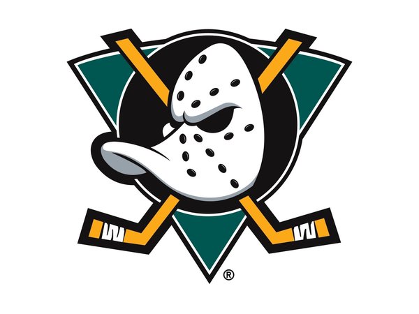 Anaheim Ducks, nhl, игра, клюшка, логотип, маска, спорт, фон, хоккей