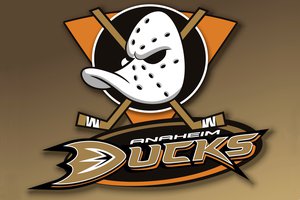 Обои на рабочий стол: Anaheim Ducks, nhl, игра, клюшка, логотип, маска, спорт, фон, хоккей