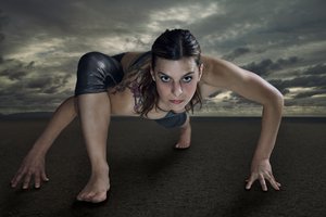 Обои на рабочий стол: Crawl Yoga, девушка, тренировка