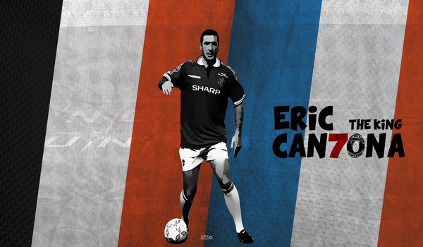 Обои на рабочий стол: Eric Cantona, Король Эрик, манчестер юнайтед, француз