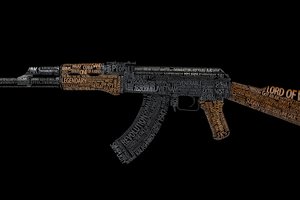 Обои на рабочий стол: ak47, lord of war, автомат, калаш, слова