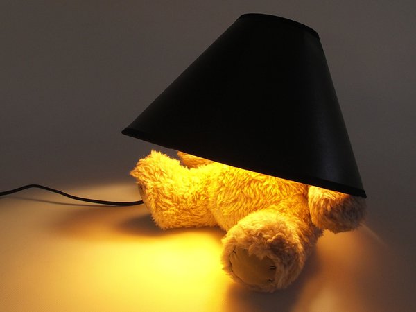 teddy bear, абажур, креатив, лампочка, мишка тедди, оригинально, светильник