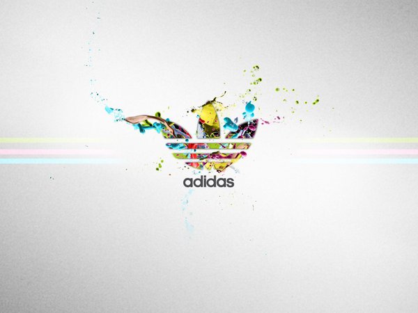 adidas, логотип, надпись, полосы, серый фон, спорт, фирма, цвета
