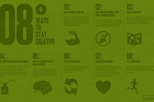 Обои на рабочий стол: 8 ways to stay creative, креатив, минимализм, надпись