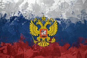 Обои на рабочий стол: герб, орел, россия, сам сделал (=, триколор, флаг