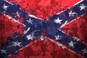 Обои на рабочий стол: Confederate States of America, flag, звезды, Конфедеративные Штаты Америки, Конфедерация, краски, флаг конфедерации, юг