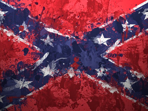 Confederate States of America, flag, звезды, Конфедеративные Штаты Америки, Конфедерация, краски, флаг конфедерации, юг
