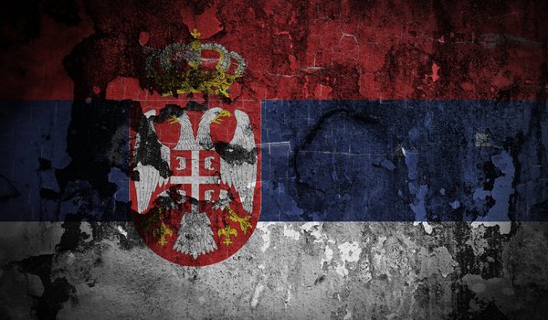 Обои на рабочий стол: герб, сербия, флаг
