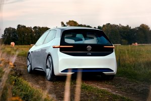 Обои на рабочий стол: concept, Electric SUV, I.D. Crozz, Volkswagen, Volkswagen I.D. Crozz, концепт, сзади, фольксваген, электромобиль