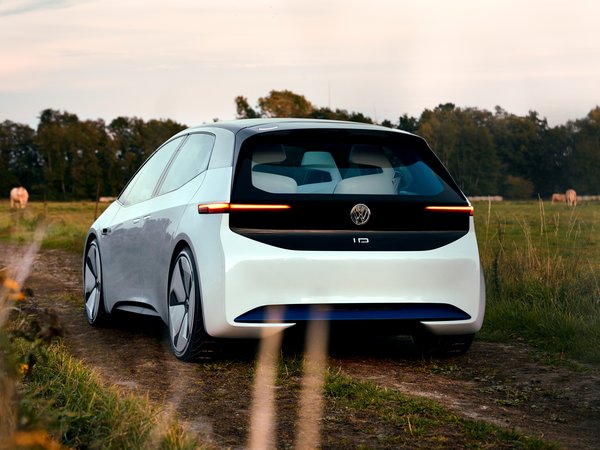 concept, Electric SUV, I.D. Crozz, Volkswagen, Volkswagen I.D. Crozz, концепт, сзади, фольксваген, электромобиль