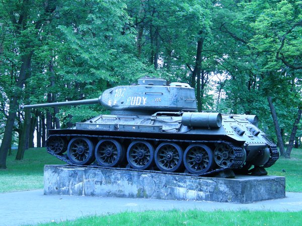 102, Rudy, боевой, броня, военный, вторая мировая война, основной боевой танк, памятник, польский, Т-34-85