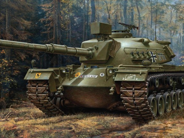 G.Klawek, M-48 A2 GA2, бундесвер, германия, рисунок, танк