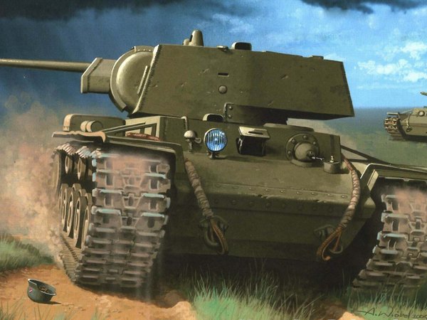 времён Второй мировой войны, КВ-1, КВ., Клим Ворошилов, называется, Обычно, просто, советский, танк, тяжелый