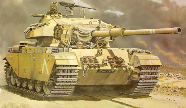 Обои на рабочий стол: 105-мм, 6 - Mk 5, Centurion Mk, L7, арт, ближнем, броней, великобритания, востоке., дополнительной, и, на, пушкой, с, события, средний, танк, установленной