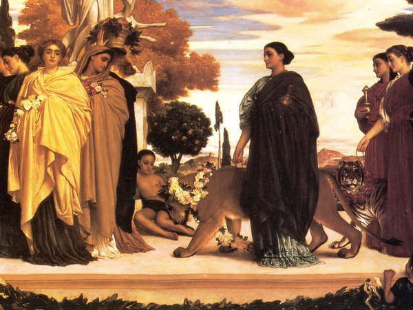 Frederic Leighton, The Syracusan Bride, античность, гепарды, древность, тигр