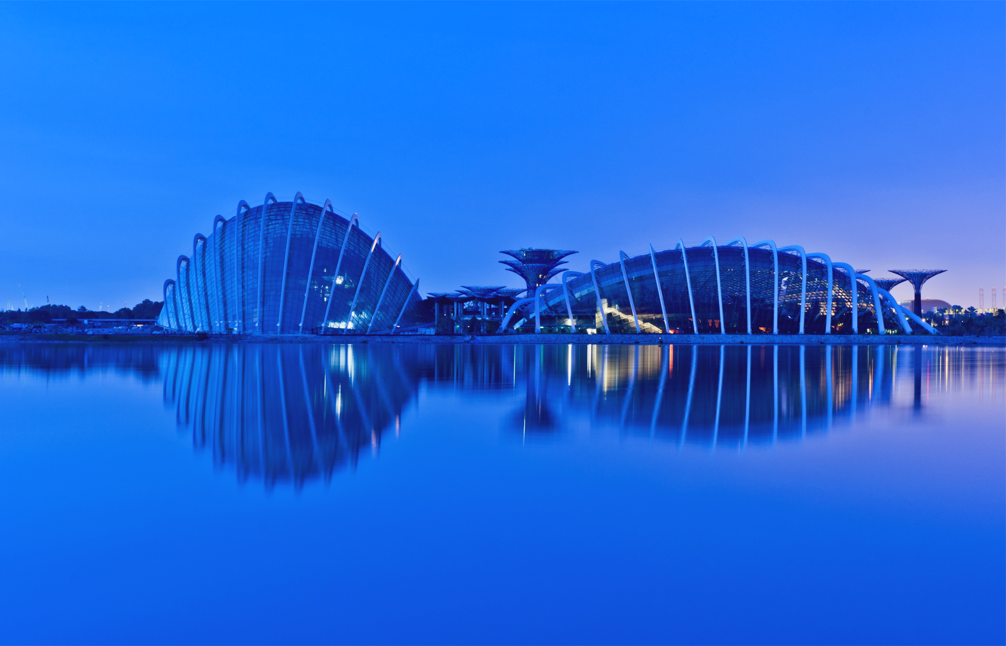 Ночь страны архитектура Сингапур озеро скачать
