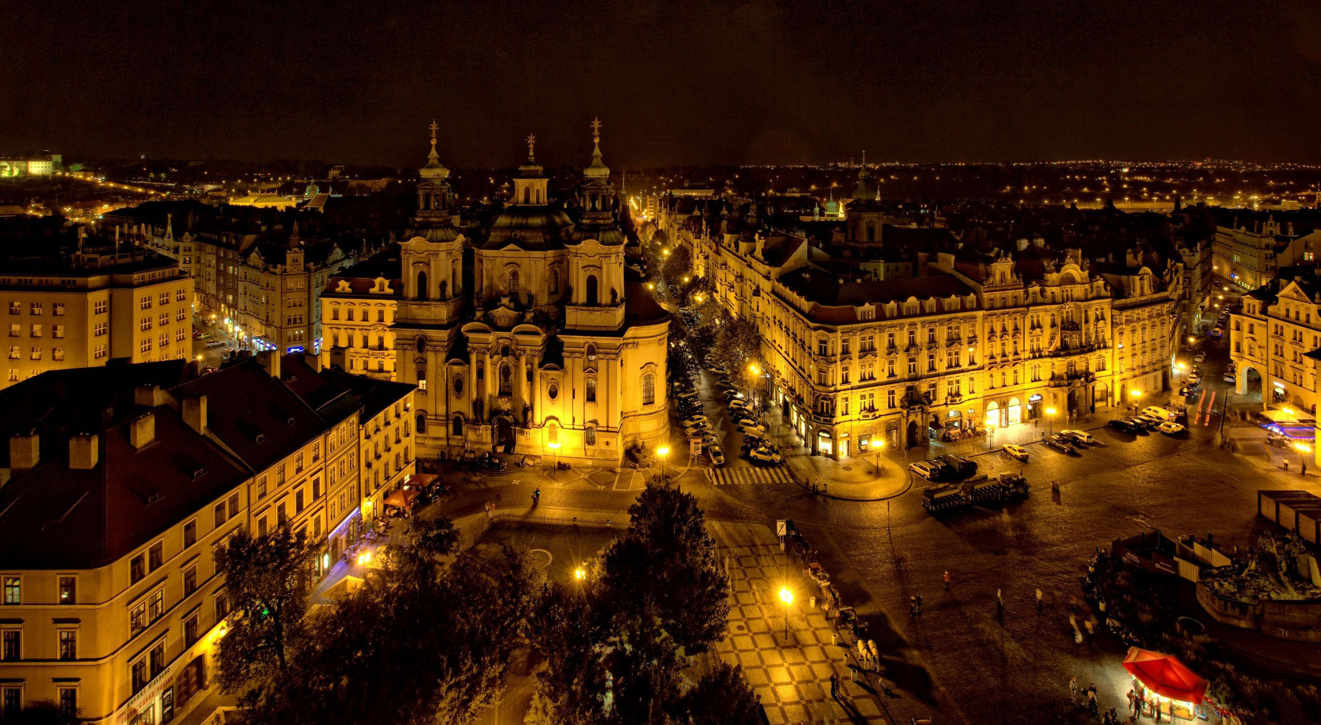 страны архитектура Прага Чехия ночь без смс