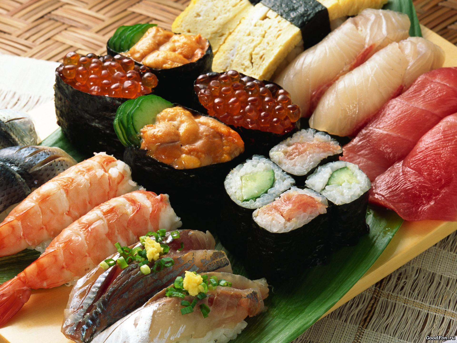 еда икра рыба роллы суши загрузить