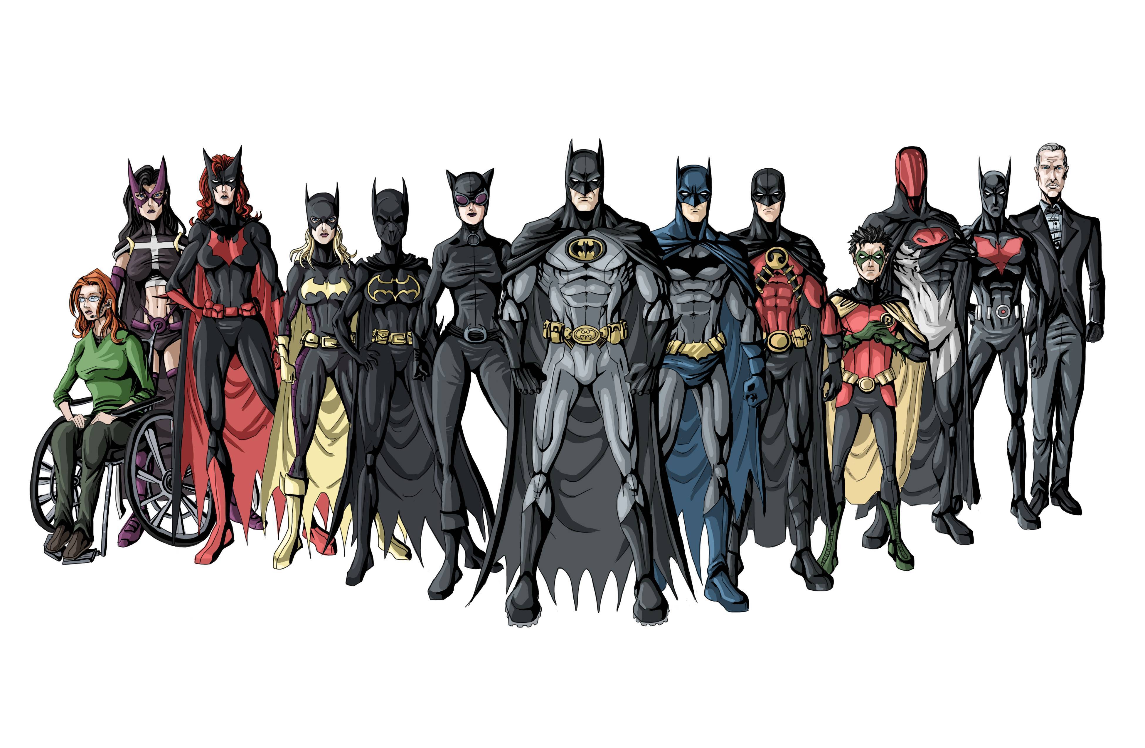 Batman characters. Красный Робин и Бэтгерл. Робин (DC Comics). Бэт-семья DC Comics. Робин Найтвинг красный колпак.