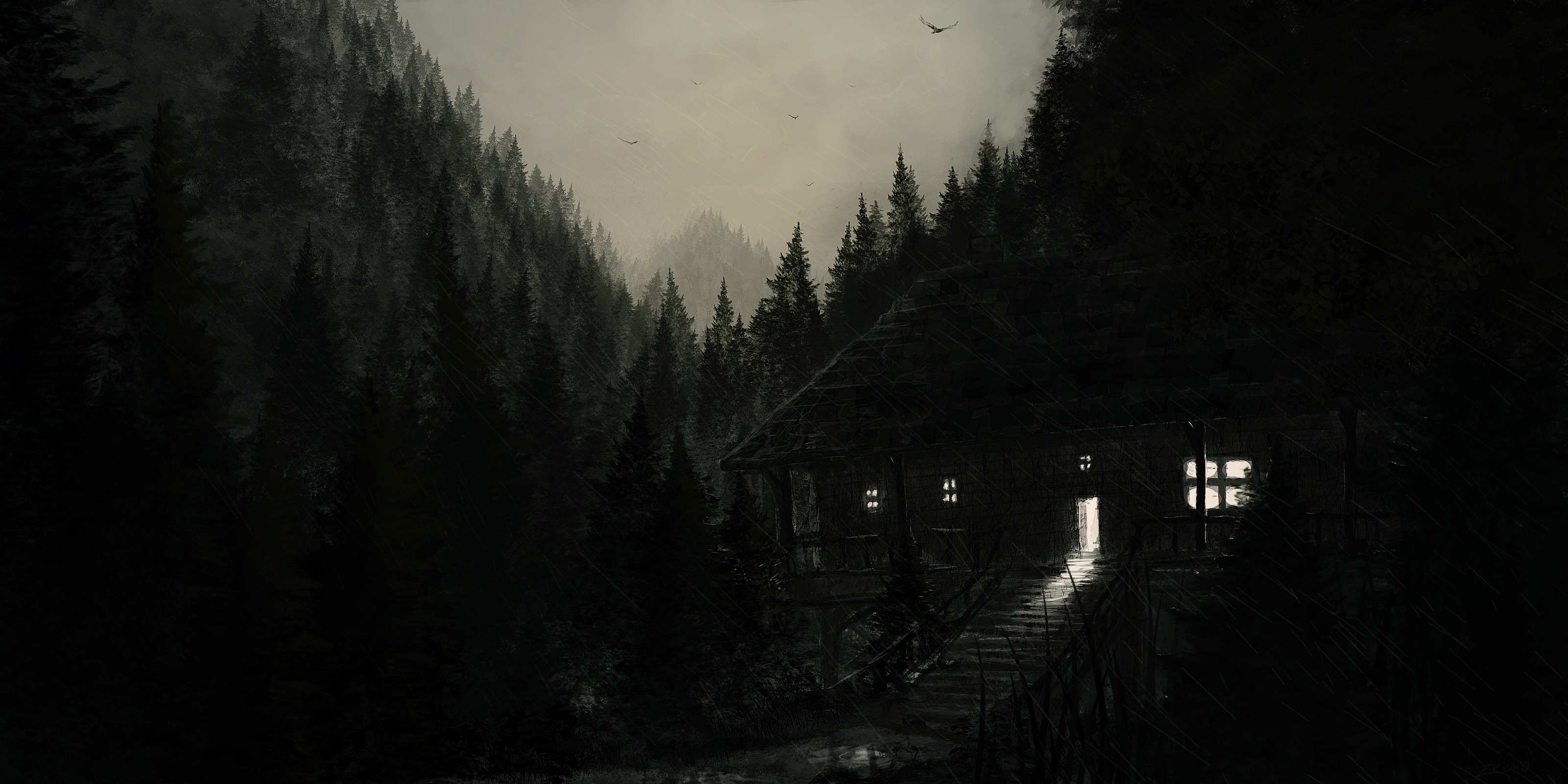 дом поле мрак загрузить