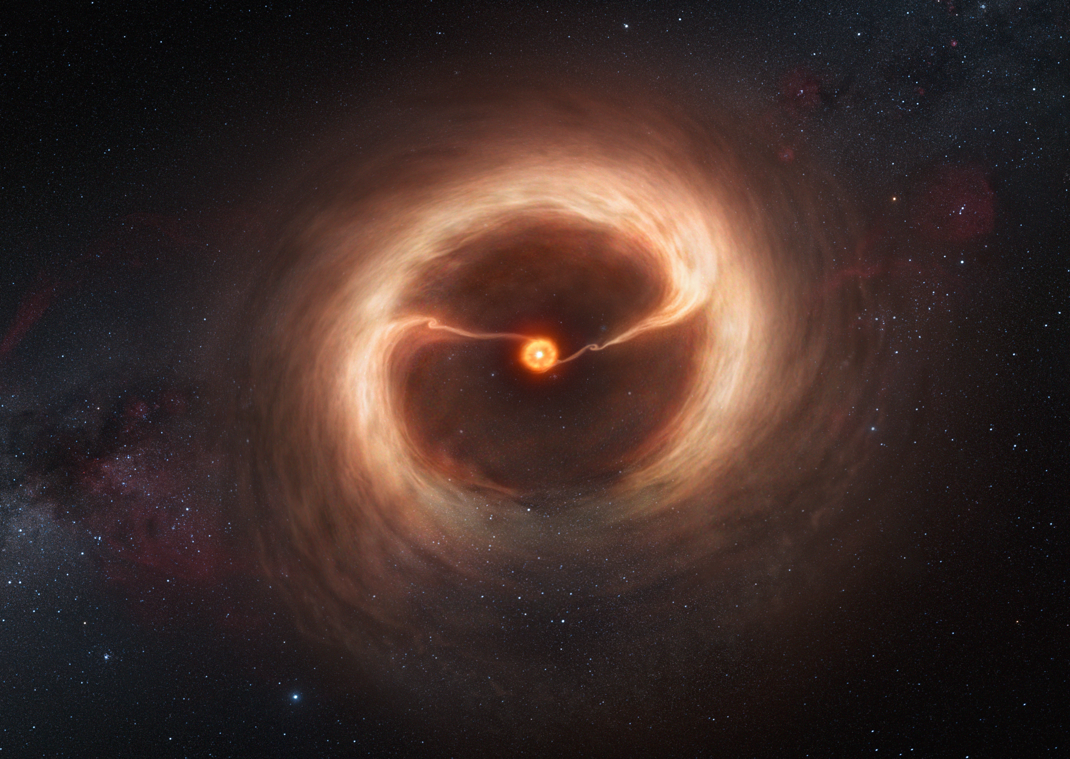 ALMA, HD 142527, star, взрыв, звезда, космос